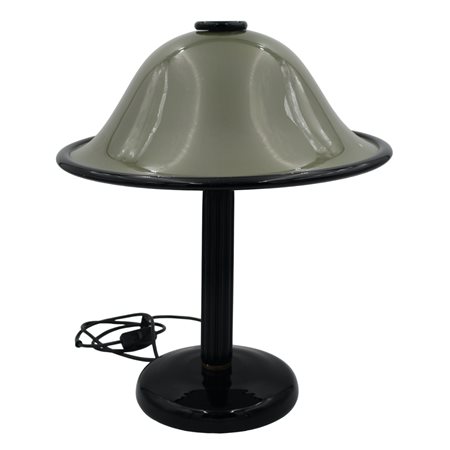 Lampada da tavolo Vetro colorato. Secolo XX. Cm h 58,5