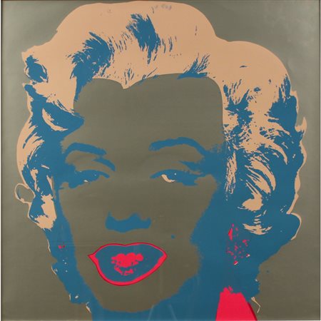 Andy Warhol (1928/1987) "Marilyn" Serigrafia policroma. Sul retro...