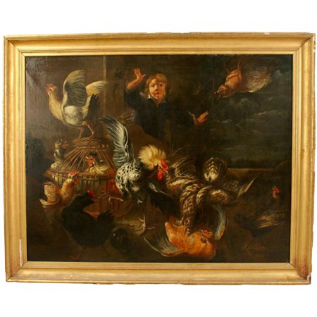 Pieter Boel (1622/1674) (attr.) Grande natura morta Grande dipinto ad olio su...