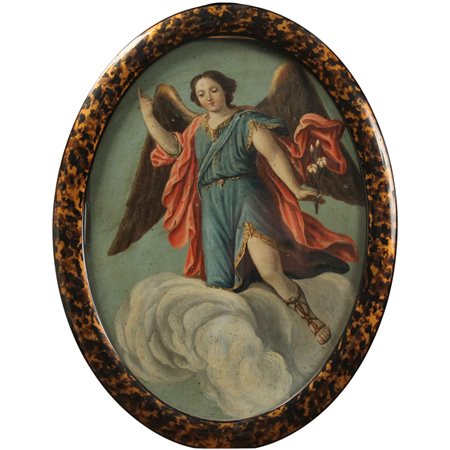 Scuola siciliana degli inizi del secolo XIX "San Gabriele Arcangelo" Dipinto...