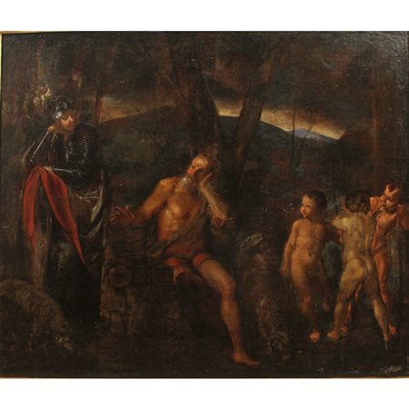 Scuola romana del secolo XVII "Erminia incontra i pastori" Interessante...