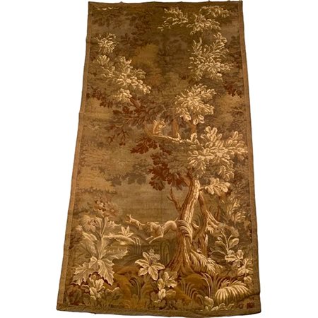 Paesaggi con volatili e animali Due arazzi in tessuto con colorazione a succo...