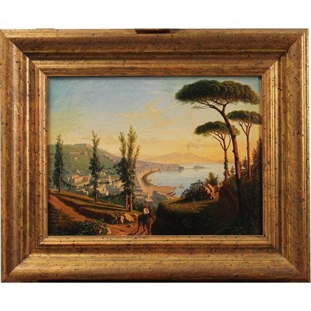 Giovanni Solari (1907/1998) "Napoli presa dalla tomba di Virgilio" Olio su...