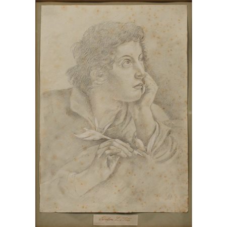 Ritratto di Salvatore Lo Forte Disegno a matita su carta in cornice. Cm...