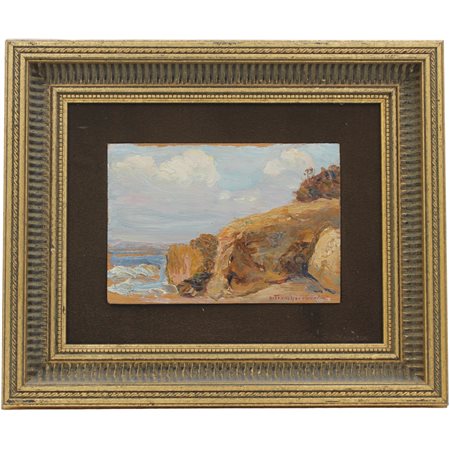 Pietro De Francisco (1863/1969) e Clara Valentini (XIX/XX)"Paesaggio...