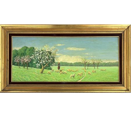 Mario Menichetti Livorno 1889 - 1975 Milano, Paesaggio agreste