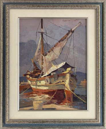 Carlo Domenici Livorno 1897 - 1981 Portoferraio, Veliero