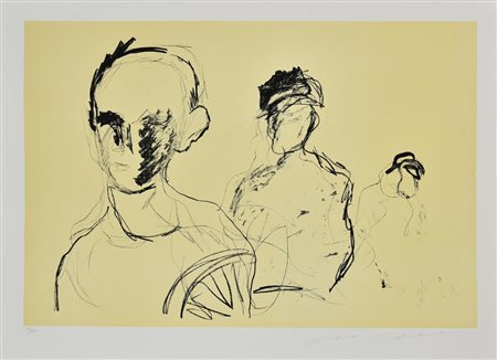 Ernesto Treccani SENZA TITOLO litografia, cm 50x70; es. 13/100 firma e tiratura