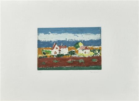 Orfeo Tamburi VEDUTA incisione, cm 20x30, su foglio cm 50x70; es. 28/99 firma...