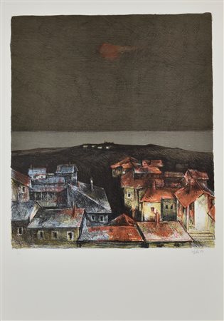 Giovanni Cappelli SENZA TITOLO, 1979 litografia, cm 70x50; es. 44/100 firma,...