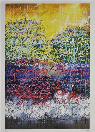 Richard Saint-Amans FRA LETTERE E COLORI (GIALLO-VIOLA), 2022 stampa...