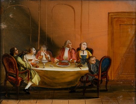Imitatore di Pietro Longhi  - Scena di banchetto