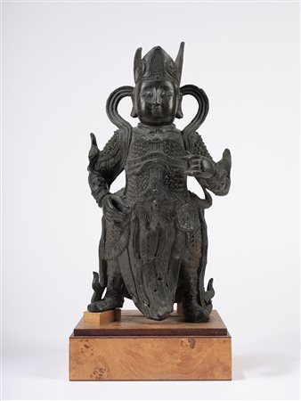 SCULTURA IN BRONZO RAFFIGURANTE WEITUO, China, Ming dynasty, 17th century