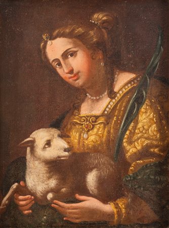 Scuola italiana, secolo XVII - Sant'Agnese