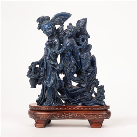 Gruppo scultoreo in lapislazzuli, Cina secolo XX
