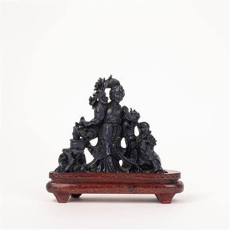 Gruppo scultoreo in avventurina, Cina secolo XX