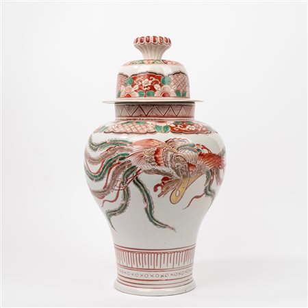 Potiche in porcellana policroma, Giappone fine secolo XIX