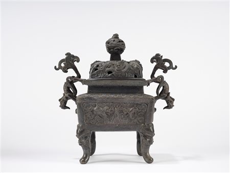 Incensiere in bronzo, China, 19th century