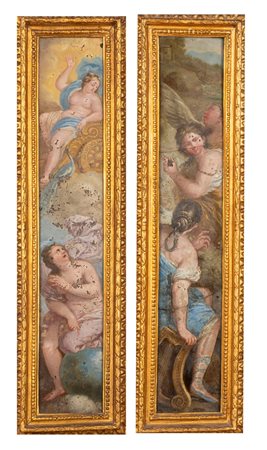 Scuola napoletana, fine secolo XVII - inizi secolo XVIII - Due scene mitologiche