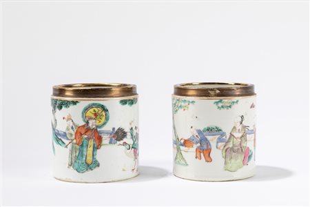Coppia di scatole in porcellana, China, 19th century
