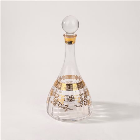 Manifattura Muranese - Bottiglia con tappo sferico in vetro trasparente