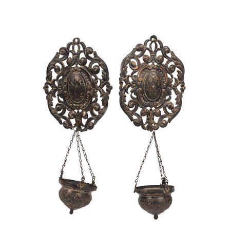 Coppia di acquasantiere , Probable Italian manufacture, 18th/19th century