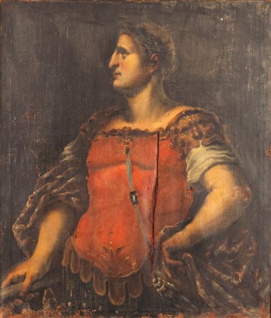 Scuola italiana, secolo XIX - Ritratto di profilo di imperatore romano