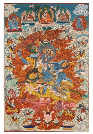 Thangka in seta, China, 19th century