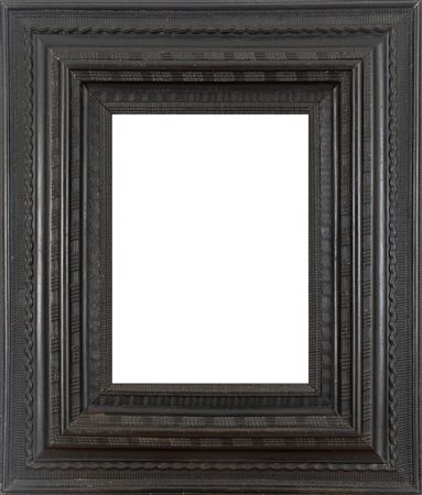 Cornice a guilloché in legno ebanizzato, secolo XVII