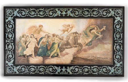 Piano in scagliola raffigurante il Carro di Aurora, da Guido Reni, fine secolo XVIII