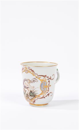 Tazza in porcellana policroma, Ginori factory in Doccia, circa 1770