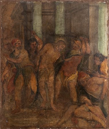 Imitatore di Sebastiano Luciani, detto Sebastiano del Piombo - Flagellazione