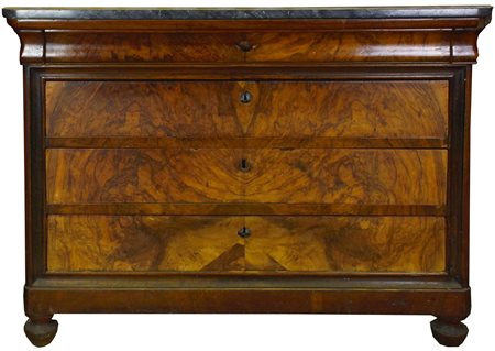 COMO' LUIGI FILIPPO, Italia XIX secolo legno di noce e radica di noce,...