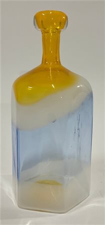 Manifattura di Murano Bottiglia di forma esagonale in vetro soffiato trasparente