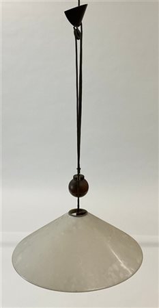 Enzo Mari Lampada a sospensione a saliscendi della serie "Aggregato". Produzione