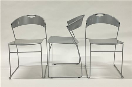 Hannes Wettstein Tre sedie modello "Juliette Chair". Produzione Baleri Italia, a