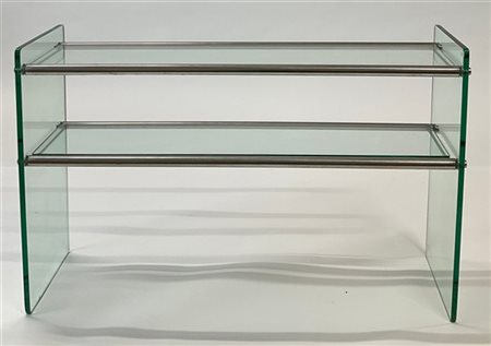 Gallotti e Radice Consolle con struttura in cristallo molato di forte spessore e