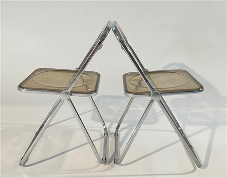 Giancarlo Piretti Coppia di sedie modello "Plia". Produzione Anonima Castelli, B