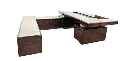 Fabio Lenci Grande scrivania direzionale. Produzione Bernini, Italia, anni '60.