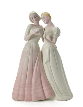 Giovanni Ronzan "La lettera / Due amiche"
Scultura in terraglia formata a colagg