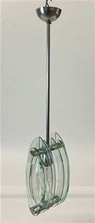 Velca (Attribuito)
Lampada a sospensione con sei diffusori in cristallo traspare