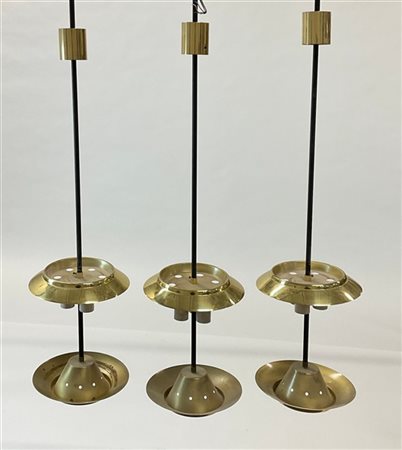 Luigi Caccia Dominioni Tre strutture per lampade a sospensione modello "LS2". Pr