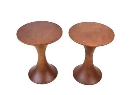 Rodolfo Dordoni Coppia di tavolini in legno modello "Kitaj". Produzione Minotti,