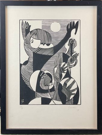 Leopold Survage "Lune" 1934
xilografia
cm 32x24
firmata, datata e numerata 25/50