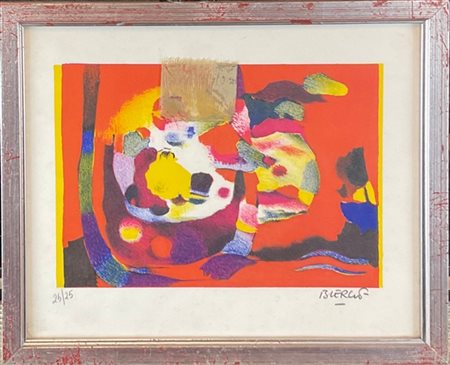 ROLAND BIERGE "Senza titolo" 
litografia a colori
cm 21x25,5
firmata e numerata