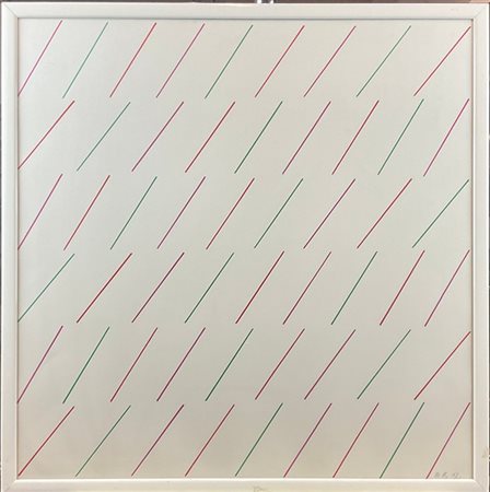 Mario Nigro "Senza titolo" 
litografia a colori
cm 69x69
firmata e numerata in b