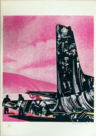 Gianni Bertini "Senza titolo" 1971
serigrafia a colori
cm 70x50
firmata, datata