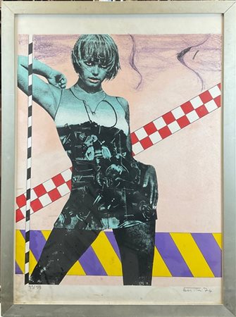 Gianni Bertini "Giuseppa d'attacco" 1974
litografia a colori
cm 69x49
firmata, d