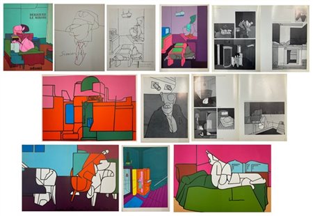 Valerio Adami Cinque litografie a colori (di cui tre a doppia pagina)
doppia pag