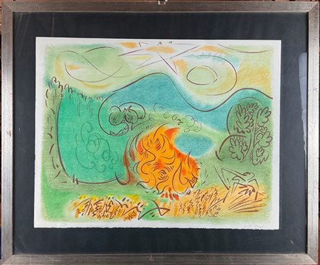 ANDRÈ MASSON "Senza titolo" 
litografia a colori
cm 50x75
firmata e numerata 71/